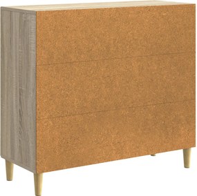 vidaXL Πλαϊνό γραφείο Sonoma Δρυς 89 x 34,5 x 80 εκ Επεξεργασμένο Ξύλο