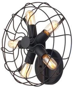 Απλίκα Τοίχου Aca V352715W Black Matt
