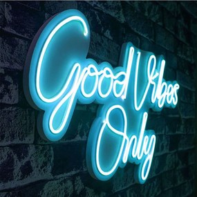 Διακοσμητικό Φωτιστικό Τοίχου Good Vibes Only 395NGR2121 62x2x37cm Led 25,7W Blue Wallity