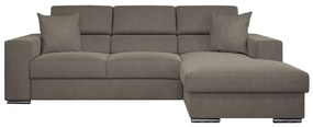 Καναπές Κρεβάτι Γωνιακός ArteLibre Δεξιά Γωνία ELOISE Taupe 260x170x75-90cm