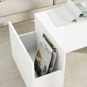 vidaXL Τραπεζάκι σαλονιού Λευκό 90 x 45 x 35 cm Επεξεργασμένο ξύλο