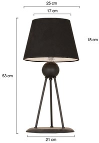 ΦΩΤΙΣΤΙΚΟ ΕΠΙΤΡΑΠΕΖΙΟ ΜΑΥΡΟ HM7396.01 21x53cm