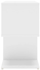Κομοδίνα 2 τεμ. Λευκά 50 x 30 x 51,5 εκ. από Μοριοσανίδα - Λευκό
