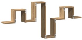 vidaXL Ράφια Τοίχου Καλλιτεχνικό Δρυς 104,5x10x43 εκ. Επεξεργασμένο Ξύλο