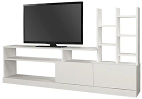 Σύνθεση τηλεόρασης Pesaro Megapap χρώμα λευκό 165x25x91,3εκ.