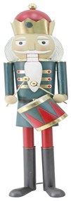 XMAS NUTCRACKER B ΚΑΡΥΟΘΡΑΥΣΤΗΣ ΜΕΤΑΛΛΟ ΠΡΑΣΙΝΟ ΚΟΚΚΙΝΟ 44x50xH175cm