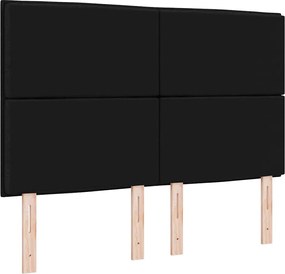 vidaXL LED κεφαλάρι με φώτα λωρίδας LED Μαύρο 144 cm Πολυεστέρας