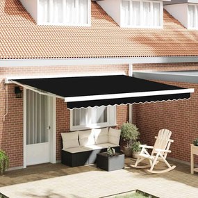 vidaXL Ύφασμα αντικατάστασης τέντας Μαύρο 400 x 350 εκ Καραβόπανο