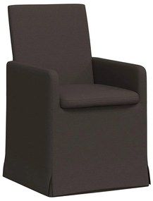 vidaXL Καρέκλες φαγητού 2 pcs Σκούρο γκρι 57 x 67 x 95 εκ Λινό