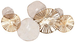 ΜΕΤΑΛΛΙΚΟ ΔΙΑΚΟΣΜΗΤΙΚΟ ΤΟΙΧΟΥ ΧΡΥΣΟ ΛΕΥΚΟ 74,5x10x38Y εκ.