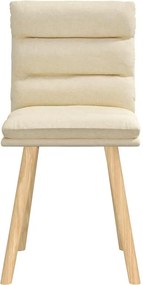 vidaXL Καρέκλες Τραπεζαρίας 2 τεμ. Κρεμ Υφασμάτινες