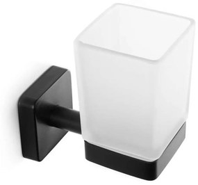 Ποτηροθήκη Quattro 4501 55 7x11x10cm Black Karag Glass