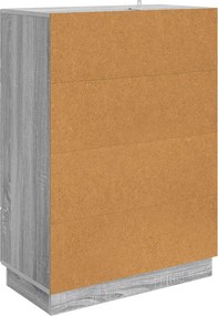 vidaXL Πλαϊνό γραφείο με συρτάρι Γκρι Sonoma 66 x 34,5 x 92 εκ.