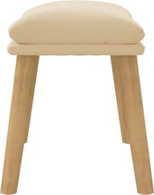 vidaXL Υποπόδιο Κρεμ 45x29,5x35 εκ. Βελούδινο