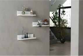 Σετ 3 τεμαχίων λευκών ραφιών τοίχου Λευκό 40x10x10 cm