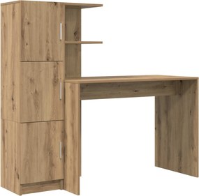 vidaXL Γραφείο Artisan Oak 133.5 x 50 x 124 εκ. 2 τμχ.