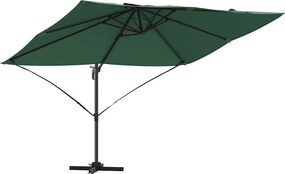 vidaXL Ομπρέλα ηλίου Πράσινο 351 x 250 x 260 εκ