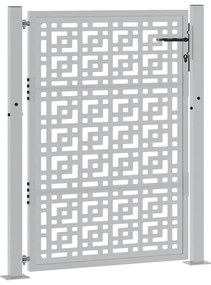 vidaXL Πύλη κήπου 105x130 cm Σταυρός σχεδιασμού από διαβρωμένο χάλυβα