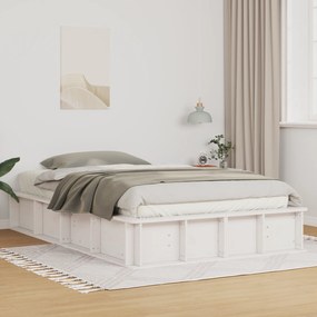 vidaXL Λευκό Κρεβάτι με Χώρο Αποθήκευσης - 140 x 200 cm