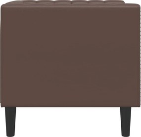 vidaXL Πολυθρόνα Chesterfield Καφέ από Συνθετικό Δέρμα