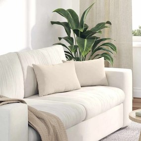 vidaXL Μαξιλάρι Καναπέ 2 pcs Μπεζ 50 x 30 cm ύφασμα
