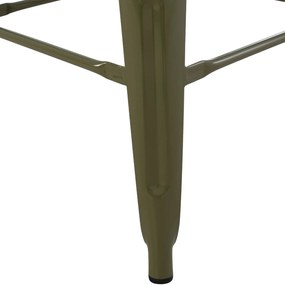 ΣΚΑΜΠΟ ΜΠΑΡ ΜΕΤΑΛΛΙΚΟ MELITA-PRO HM8642.43 ΣΕ DARK OLIVE 43x43x78Υεκ. (1 Τεμμάχια)