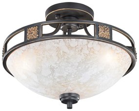 Φωτιστικό Οροφής - Πλαφονιέρα Quinta 608100324 Rust Trio Lighting Metal, Glass
