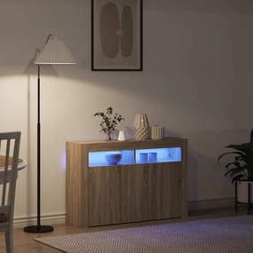 vidaXL Πλαϊνό γραφείο Δρύς Sonoma 116 x 30 x 75 εκ. Επεξεργασμένο ξύλο