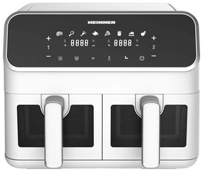 Heinner HAF-H8DB17WH Air Fryer με Διπλό Αποσπώμενο Κάδο 8lt Λευκό