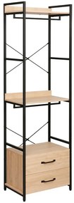 Ντουλάπα Xenia 18-0019 60x40x200cm Natural-Black