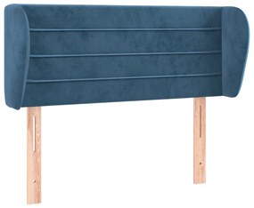 Κεφαλάρι με Πτερύγια Σκούρο Μπλε 103x23x78/88 εκ. Βελούδινο 3117330