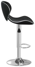 vidaXL Σκαμπό Μπαρ Μαύρο από Συνθετικό Δέρμα