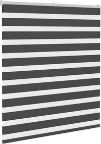 vidaXL Ζέβρα τυφλή Μαύρο Πλάτος υφάσματος 130,9 εκ. Πολυεστέρας