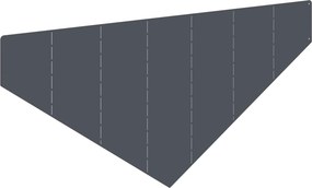 vidaXL Περίγραμμα γκαζόν 100 x 45 cm Ατσάλι Ανθρακί