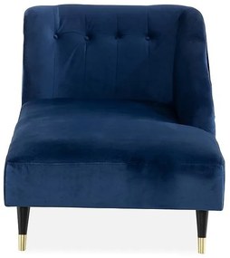Ανάκλινδρο Augusta 145, Μπλε, 77x68x150cm, Ταπισερί, Πόδια: Ξύλο, Μέταλλο | Epipla1.gr