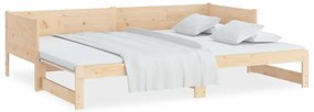 vidaXL Καναπές Κρεβάτι Συρόμενος 2x(80x200) εκ. από Μασίφ Ξύλο Πεύκου
