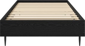 vidaXL Σκελετός Κρεβατιού Μαύρη Δρυς 80 x 200 cm Επεξεργασμένο Ξύλο