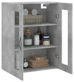 vidaXL Ντουλάπι Επιτοίχιο Γκρι Σκυροδεμ. 69,5x34x90 εκ. Επεξεργ. Ξύλο
