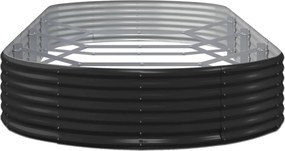 vidaXL Ζαρντινιέρα Ανθρακί 373x140x36εκ Γαλβανισμένος χάλυβας