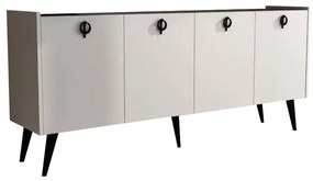 Μπουφές Jeslie 197-000208 180x40x79cm White-Black