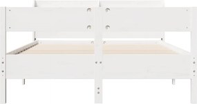 vidaXL Σκελετός Κρεβ. Χωρίς Στρώμα Λευκό 120x200 εκ Μασίφ Πεύκο