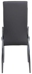 Καρέκλα FRESH K/D Χρώμιο/Pvc Γκρι 45x52x100cm (Σετ 4 ΤΕΜ)