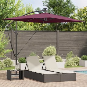 vidaXL Ομπρέλα Cantilever Banana Μπορντό 294 x 200 x 254 εκ.
