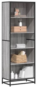 vidaXL Βιβλιοθήκη Γκρι Sonoma 60x35x170,5 cm Ξύλινη κατασκευή