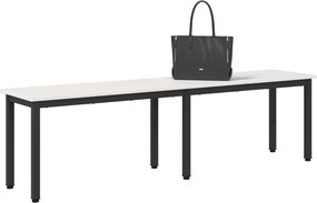 vidaXL παγκάκι Λευκό 160 x 35 x 45 cm Στερεά ξυλεία πεύκου