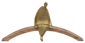 Διακοσμητικό Αντικείμενο Man 937-123-007 43x7x20cm Natural-Gold Metal,Wood