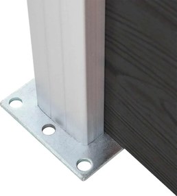 vidaXL Πάνελ Περίφραξης Μαύρο 95 x 186 εκ. από WPC
