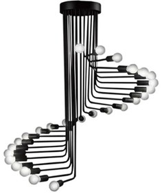 Φωτιστικό Οροφής Stairs 01024 Black GloboStar Metal
