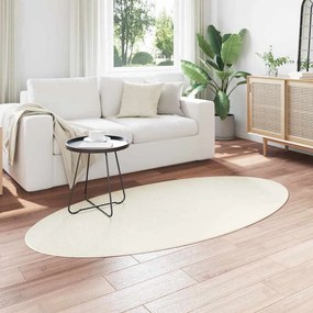 vidaXL Χαλιά χώρου Ωοειδής HUARTE Κρεμ 100 x 200 cm 100% Πολυεστέρας