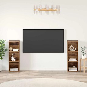 vidaXL Σετ επίπλου τηλεόρασης 2 pcs Παλιό ξύλο 107 x 35 x 37 cm